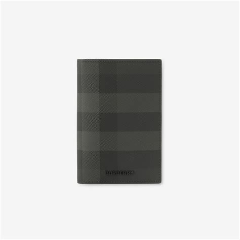 burberry check passport cover|Check Passport Holder in Charcoal .